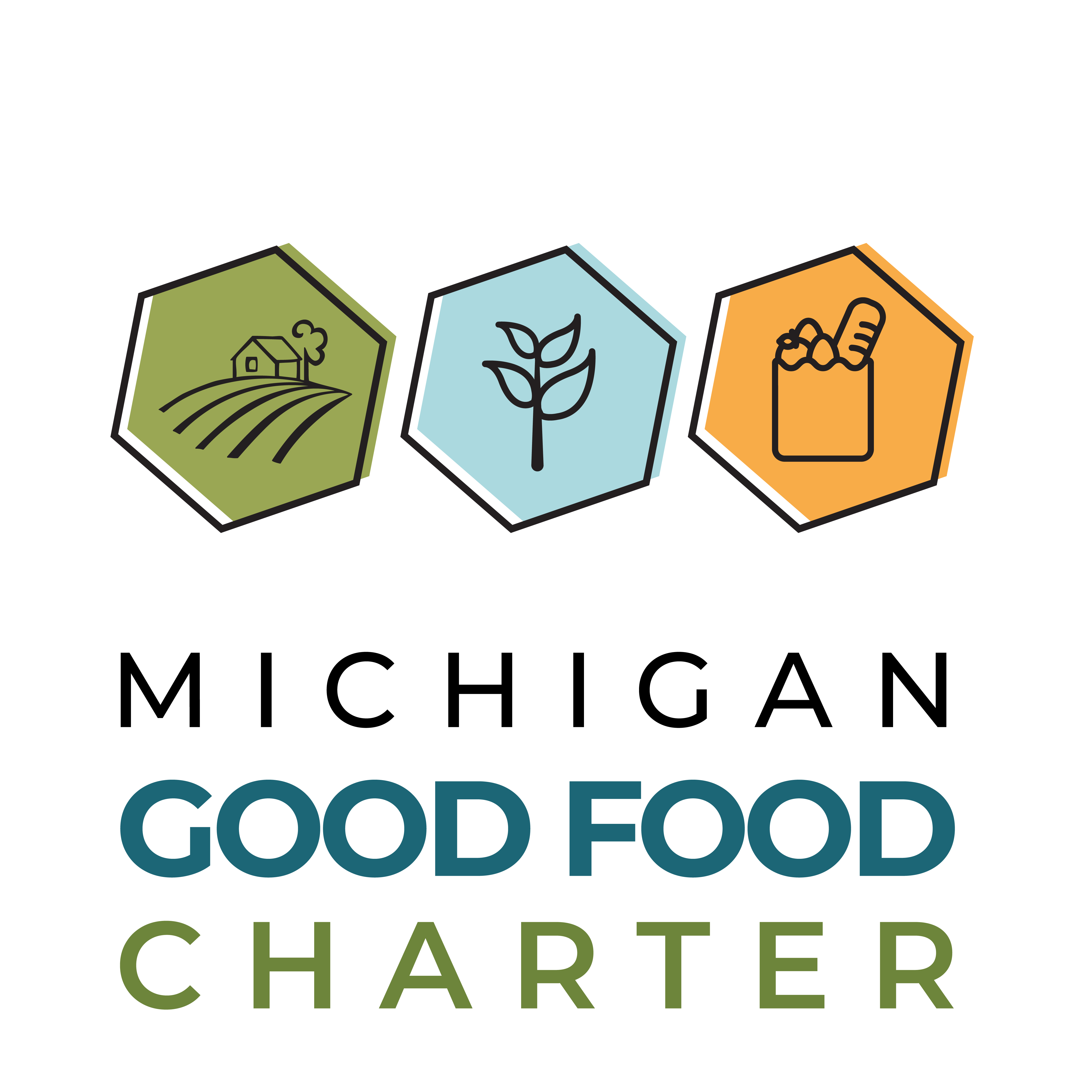 Michigan Good Food Charter stacked logo